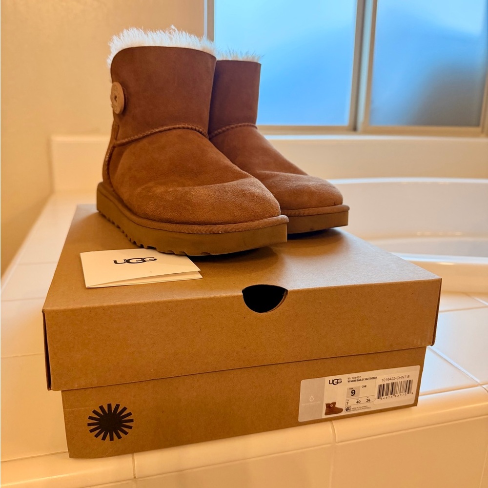 Ugg Mini Bailey Button Shearling Boots - image 2